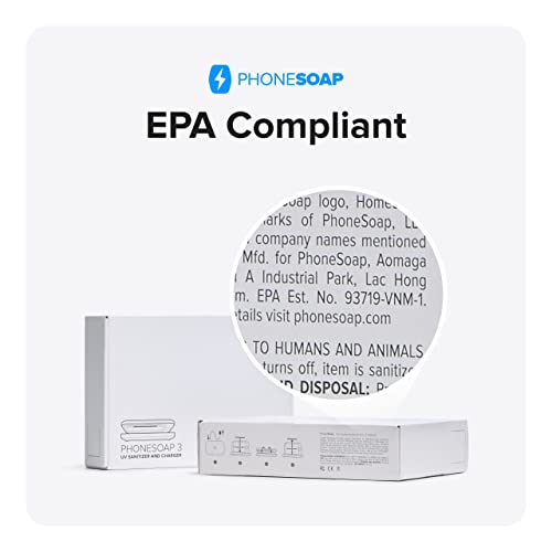 Patented PhoneSoap 3 UV Sanitizer & Charger Box