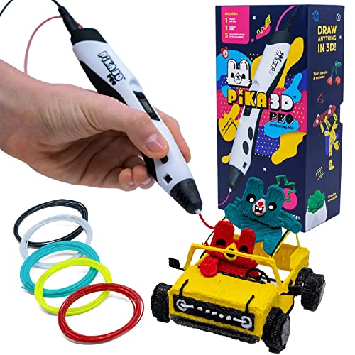 PIKA3D PRO 3D Printing Pen Bundle, White