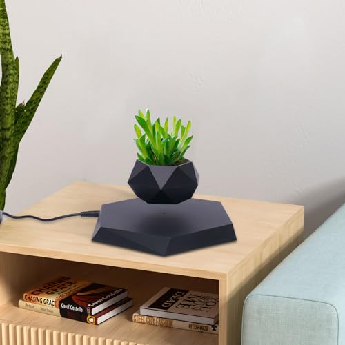 Bacacoo Magnetic Levitating Rotation Flower Pot for Air Plants