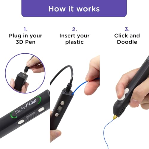 3Doodler Flow 3D Printing Pen Bundle - Black