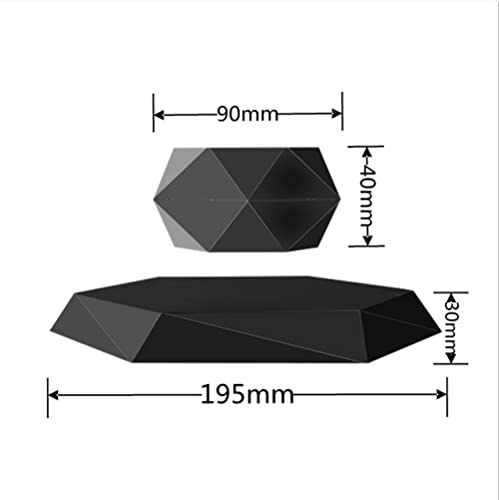 Black Hexagon Levitating Bonsai Plant for Home and Office