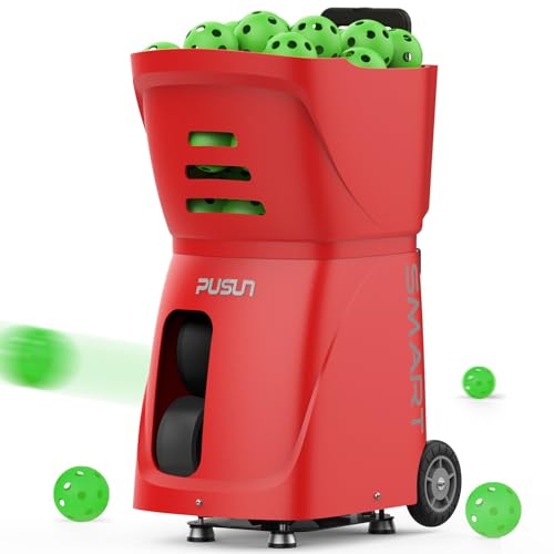 Professional Pickleball Machine with Multiple Training Modes (Red)