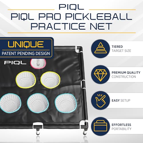 PIQL Pro Pickleball Target Net - Training & Games