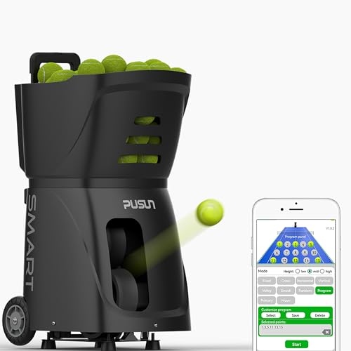 Smart Tennis Pitching Machine for VIP Trainer Practice