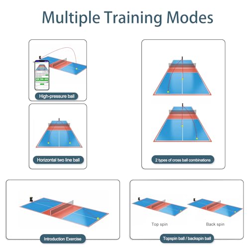 Professional Pickleball Machine with Multiple Training Modes (Red)