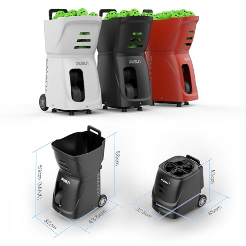 Professional Pickleball Machine with Multiple Training Modes (Red)