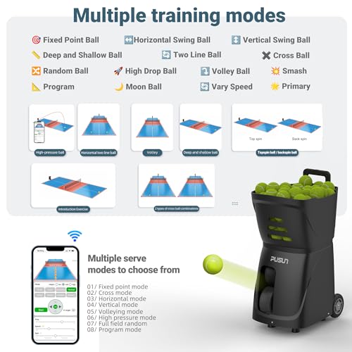 Smart Tennis Pitching Machine for VIP Trainer Practice