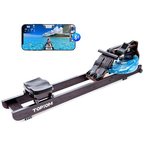 TOPIOM Water Rowing Machine, 400 lbs Max Load