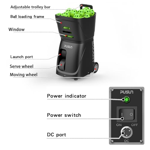 Professional Pickleball Machine with Multiple Training Modes (Red)