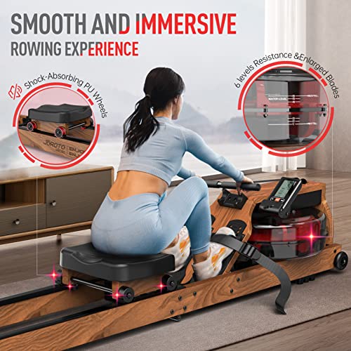 JOROTO Oak Wood Foldable Water Rowing Machine VIP