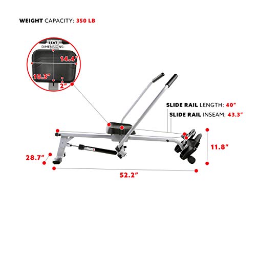 SF-RW5639 Full Motion Rowing Machine with 350 lb Weight Capacity