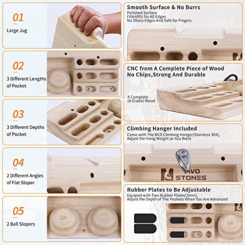 Wooden Hangboard Rock Climbing Pull Up Bar Set