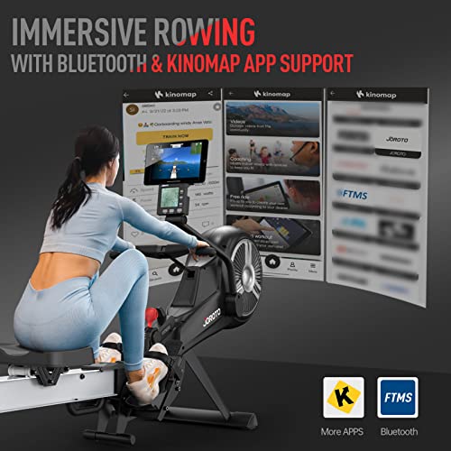 JOROTO Rowing Machine - Air & Magnetic Resistance - Commercial Grade VIP Smart Rower