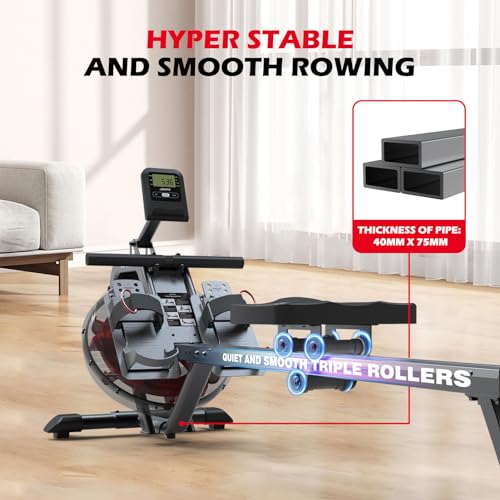 JOROTO Water Rowing Machine with 50°Incline for VIPs