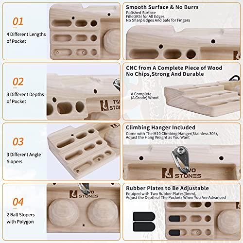 Rock Climbing Hangboard with Multiple Training Features