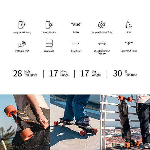 Exway Flex Belt Electric Skateboard: Top Speed 25mph