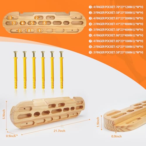 Wooden Hangboards for Climbing Training - Doorway Fingerboard