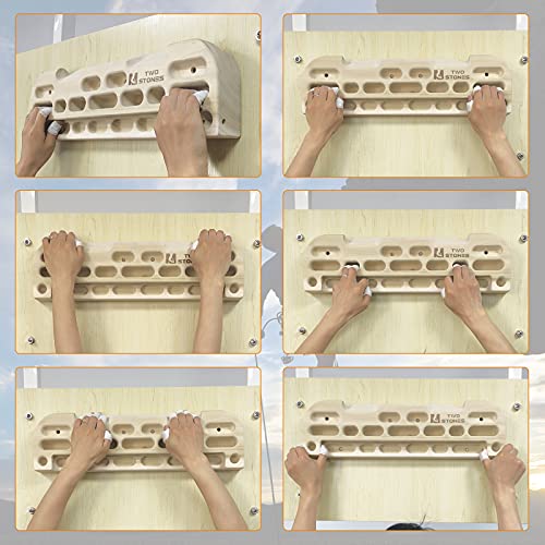 Wooden Hangboard Rock Climbing Pull Up Bar Set