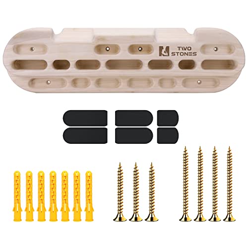 TWO STONES Climbing Hangboard with Variety of Holds