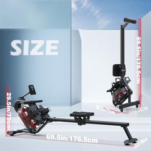 JOROTO Water Rowing Machine with 50°Incline for VIPs