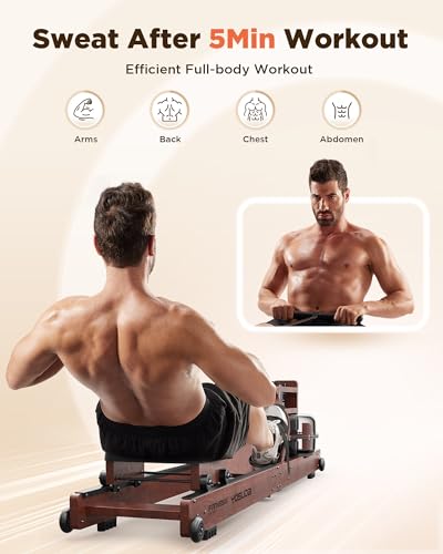 YOSUDA VIP Smart Shopper Water Rower with Bluetooth