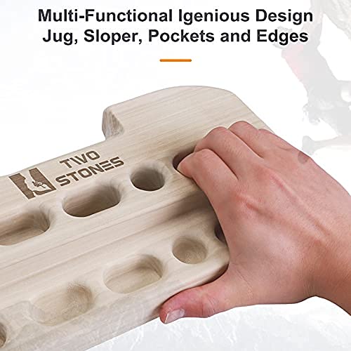 Rock Climbing Wooden Hangboard for Building Core Strength