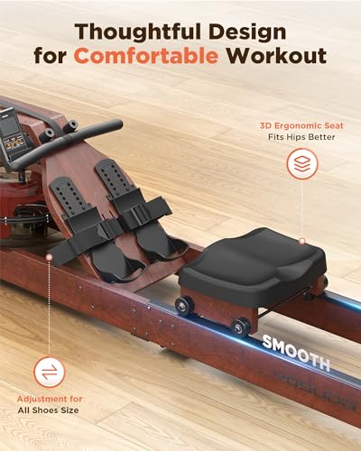 YOSUDA VIP Smart Shopper Water Rower with Bluetooth