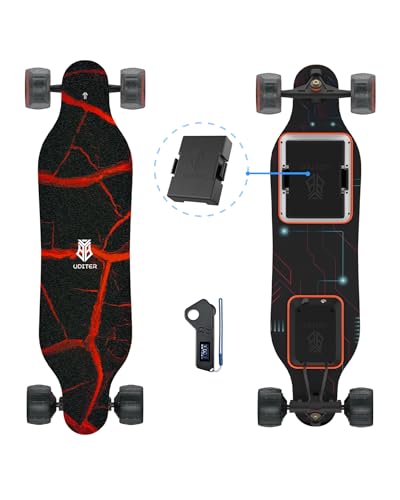 UDITER S3 Electric Skateboard with Removable Battery & Remote