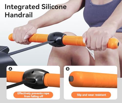 pooboo 350 LBS Magnetic Rower with LCD Monitor