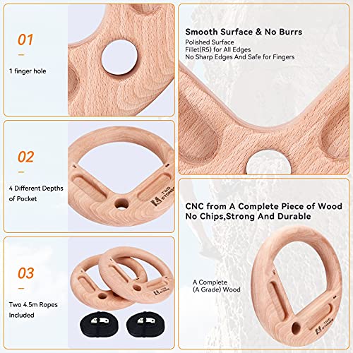 TWO STONES Hangboard: Perfect for Indoor and Outdoor Climbing