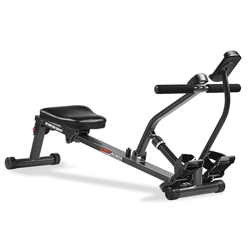 SunnyFit Connected Rowing Machine, 12 Resistance Levels, Full Body Workout
