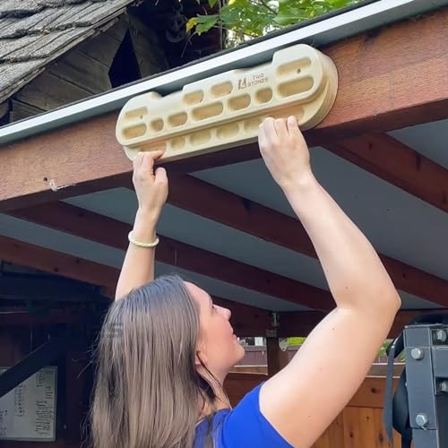 TWO STONES Climbing Hangboard with Variety of Holds