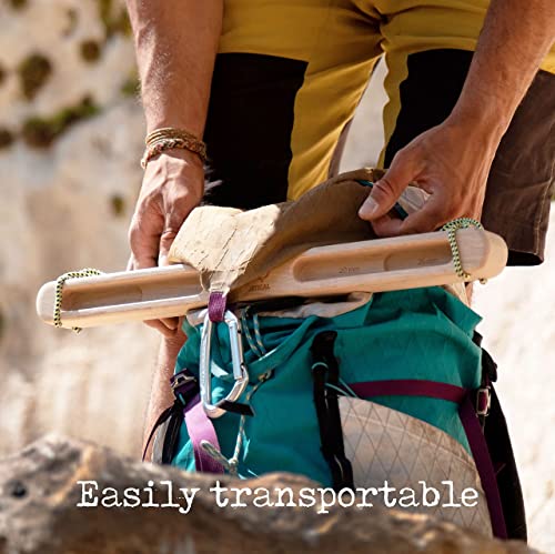 Recycled Wood Vertical Portable Hangboard for Rock Climbing