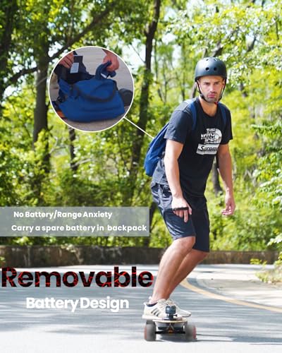 UDITER S3 Electric Skateboard with Removable Battery & Remote