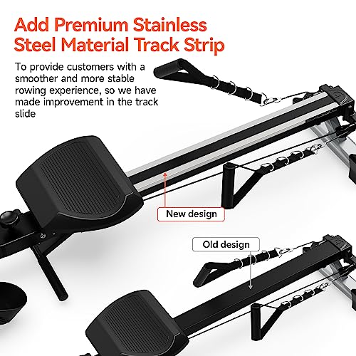 Pooboo Magnetic Rowing Machine - 360 LB Capacity