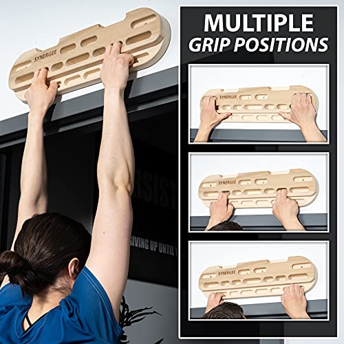 Synergee Wooden Hang Board/Climbing Board - Hand Strengthener