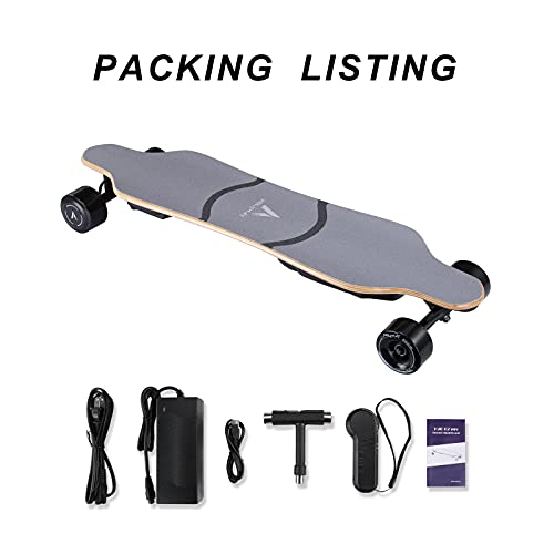 Electric Longboard with Remote Control, 900W Hub-Motor