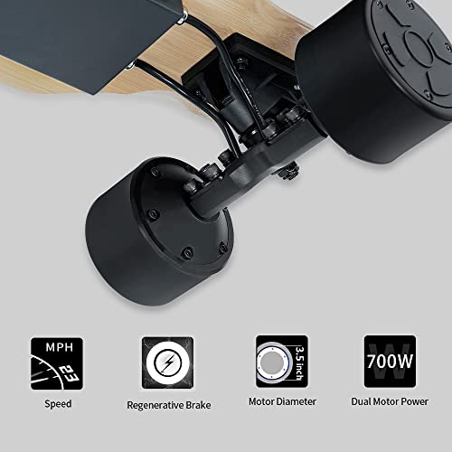 BLITZART Huracane Electric Skateboard Longboard 38" Dual Hub-Motor