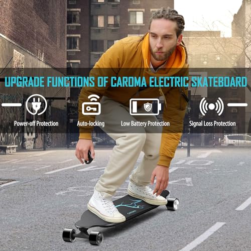 Caroma Electric Skateboard with Remote, 350W Motor, 12.4MPH Speed