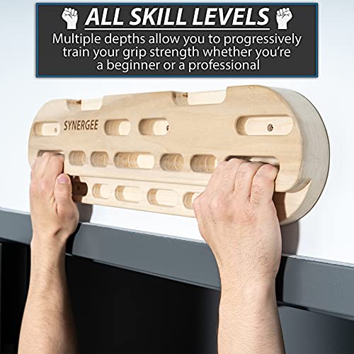 Synergee Wooden Hang Board/Climbing Board - Hand Strengthener