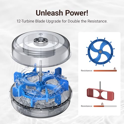 MERACH Water Rowing Machine - Solid Wood, Bluetooth Monitor