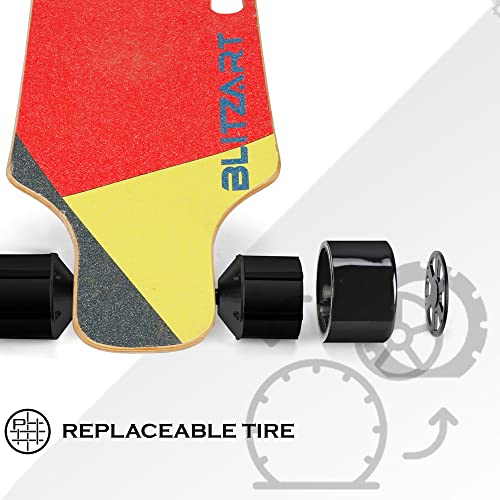 BLITZART Huracane Electric Skateboard Longboard 38" Dual Hub-Motor