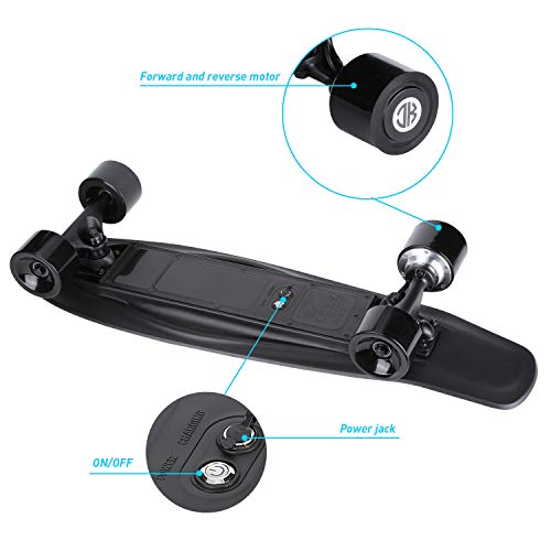 Electric Skateboard with Remote Control, 12.4 MPH Top Speed