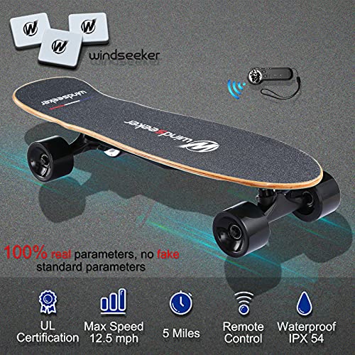 350W Electric Skateboard with Remote Control - 3 Speeds
