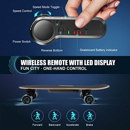 Caroma 350W Electric Skateboard with Wireless Remote Control