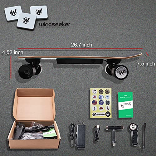 350W Electric Skateboard with Remote Control - 3 Speeds