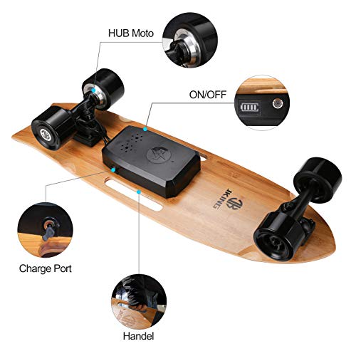 Jking Electric Longboard with Remote Control, 700W Hub-Motor