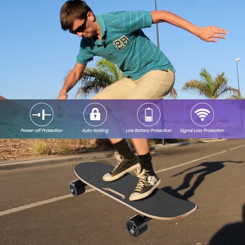 CAROMA 350W Electric Skateboard Adults Teens 27.5" VIP