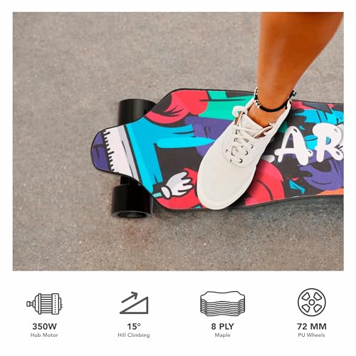 Caroma Electric Skateboard with Remote: Top Speed 12.4MPH