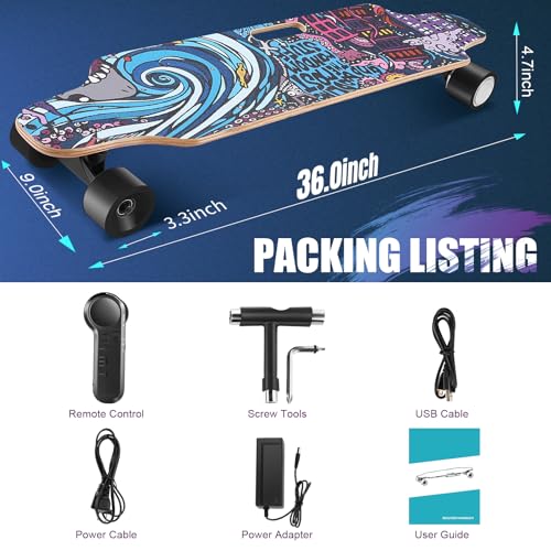 VIP Smart Shopper: Caroma Electric Skateboard, 700W, 18.6MPH Speed